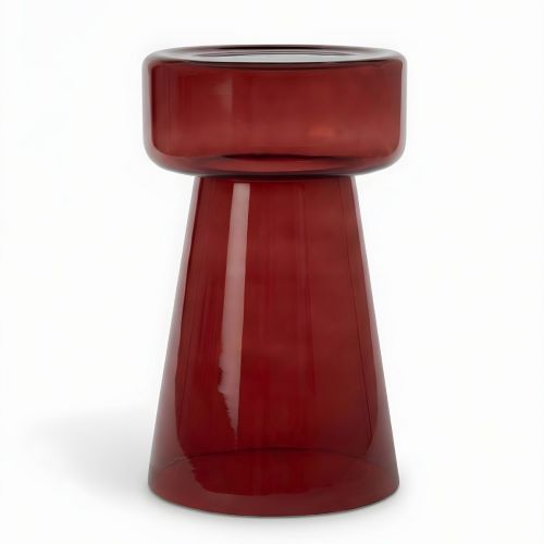 Бордовый приставной столик “Флумс” Ø 30 см.