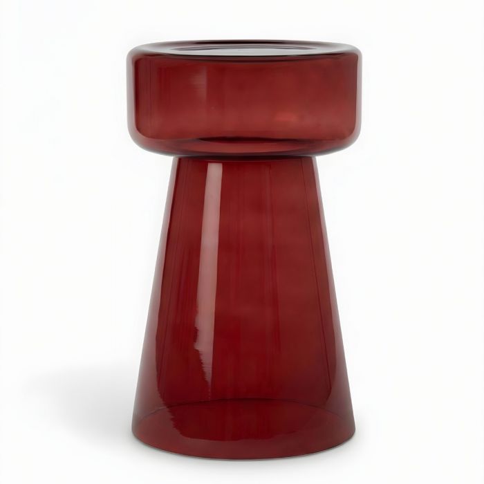 Бордовый приставной столик “Флумс” Ø 30 см.