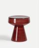 Бордовый приставной столик “Флумс” Ø 37 см.