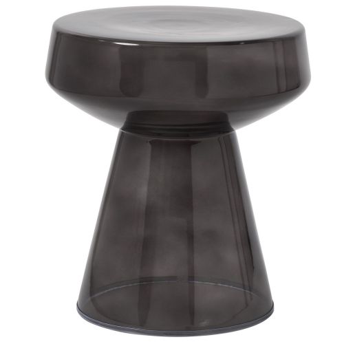 Тёмно-серый приставной столик “Флумс” Ø 37 см.