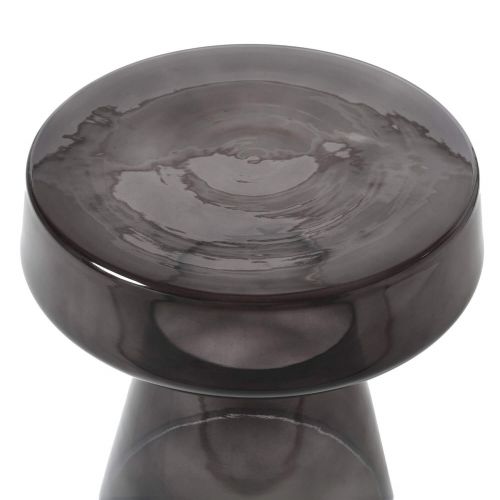 Тёмно-серый приставной столик “Флумс” Ø 37 см.