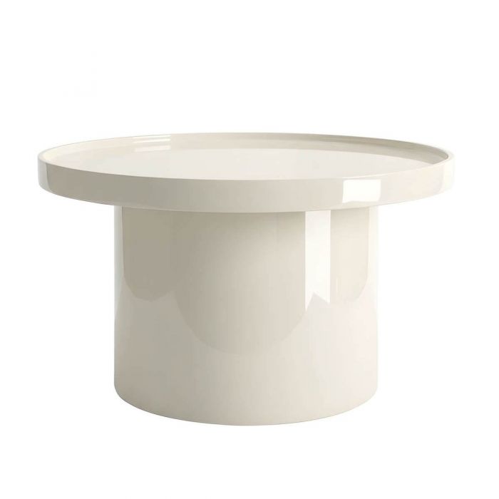 Белый приставной столик “Чирелла” – Ø 70