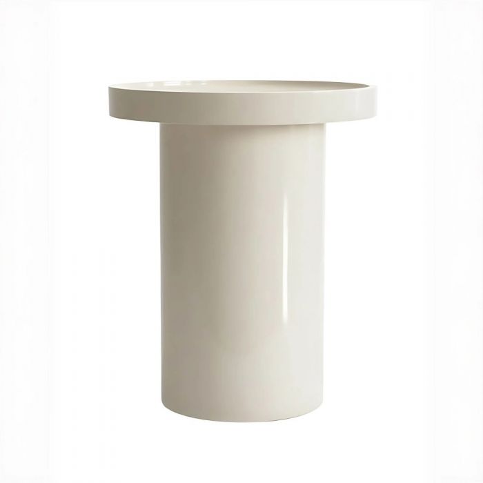 Белый приставной столик “Чирелла” – Ø 40