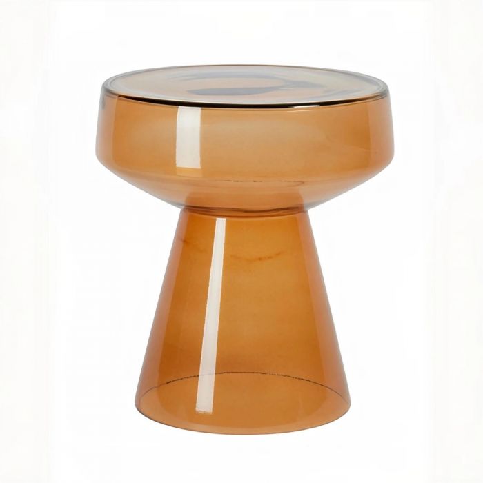 Охровый приставной столик “Флумс” Ø 37 см.