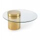 Золотой кофейный столик “Мартиника” – Ø 90 см.