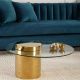 Золотой кофейный столик “Мартиника” – Ø 90 см.