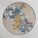 Круглая картина с росписью по ткани “Икеда”