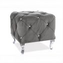 Пуф Signal HESTIA K Velvet Bluvel 14 серый/серебряный