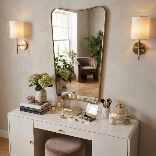 Небо (Sky) L Золото Зеркало в тонкой раме 45/65*130 см