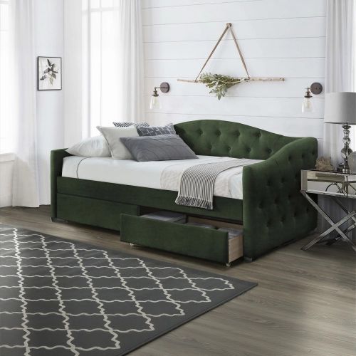Кровать Halmar ALOHA (темно-зеленый) 90/200