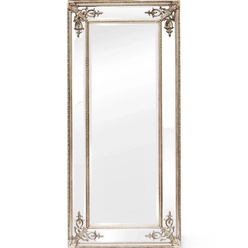 Напольное зеркало в раме Roberto Silver (Роберто), 92*200 см
