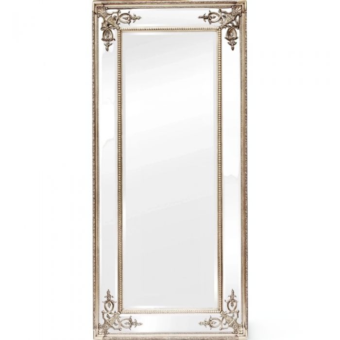 Напольное зеркало в раме Roberto Silver (Роберто), 92*200 см