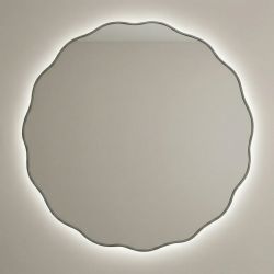 Фантазия (Fancy) S LED Серебро Зеркало с подсветкой Ø60 см