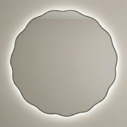 Фантазия (Fancy) S LED Серебро Зеркало с подсветкой Ø60 см