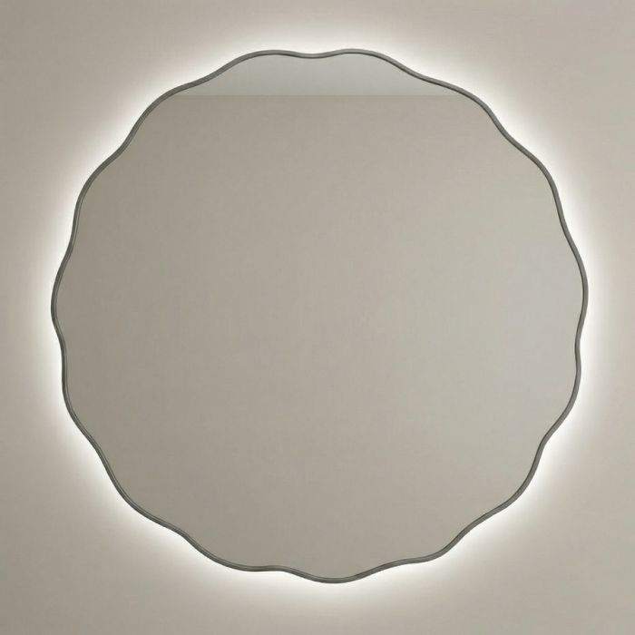 Фантазия (Fancy) S LED Серебро Зеркало с подсветкой Ø60 см