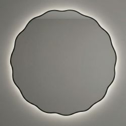 Фантазия (Fancy) S LED Черный Зеркало с подсветкой Ø60 см