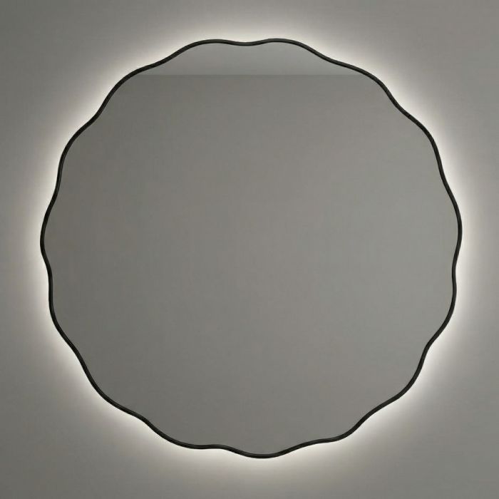 Фантазия (Fancy) S LED Черный Зеркало с подсветкой Ø60 см