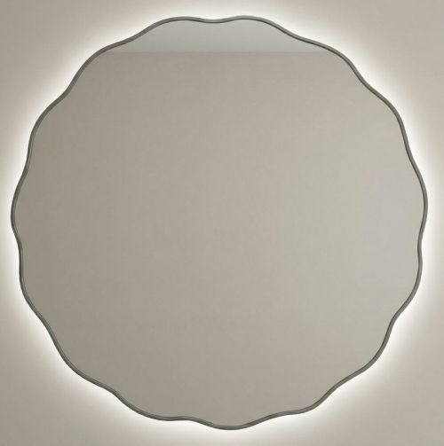 Фантазия (Fancy) M LED Серебро Зеркало с подсветкой Ø80 см