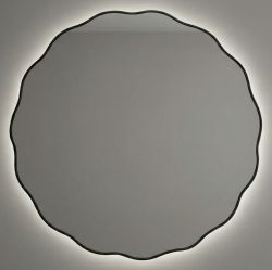 Фантазия (Fancy) M LED Черный Зеркало с подсветкой Ø80 см