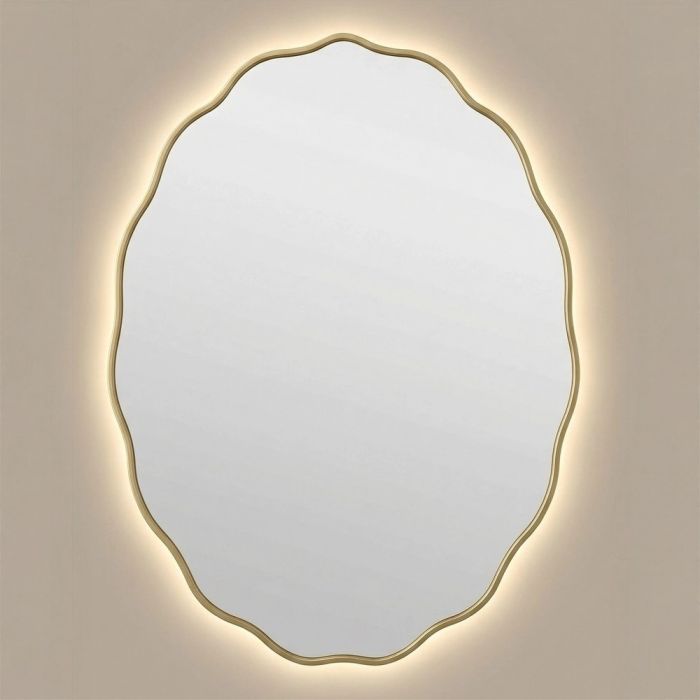 Фантазия (Fancy) Овал LED Золото Зеркало с подсветкой 60*80 см