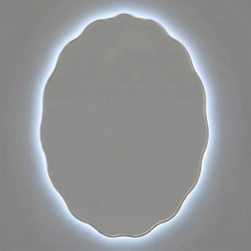 Фантазия (Fancy) Овал LED Серебро Зеркало с подсветкой 60*80 см