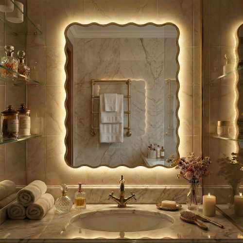 Фантазия (Fancy) LED Золото Зеркало с подсветкой 60*80 см