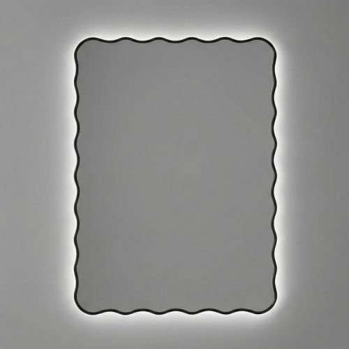 Фантазия (Fancy) LED Черный Зеркало с подсветкой 60*80 см