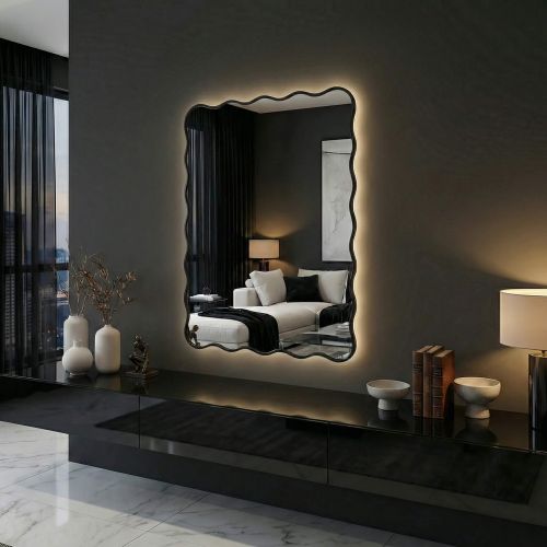 Фантазия (Fancy) LED Черный Зеркало с подсветкой 60*80 см