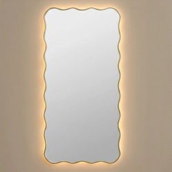 Фантазия (Fancy) L LED Золото Зеркало с подсветкой 60*120 см