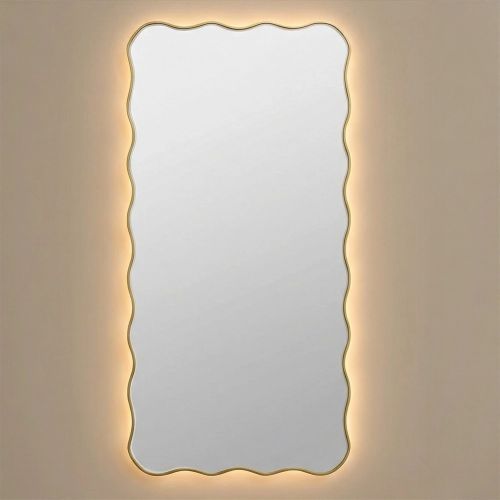 Фантазия (Fancy) L LED Золото Зеркало с подсветкой 60*120 см