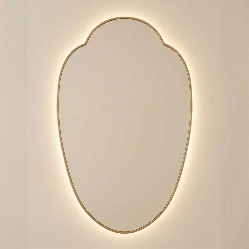 Милис (Milis) LED Золото Зеркало с подсветкой 55*89 см