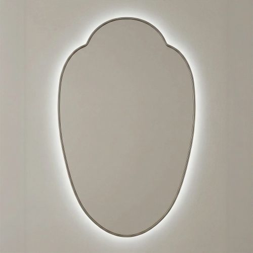 Милис (Milis) LED Серебро Зеркало с подсветкой 55*89 см