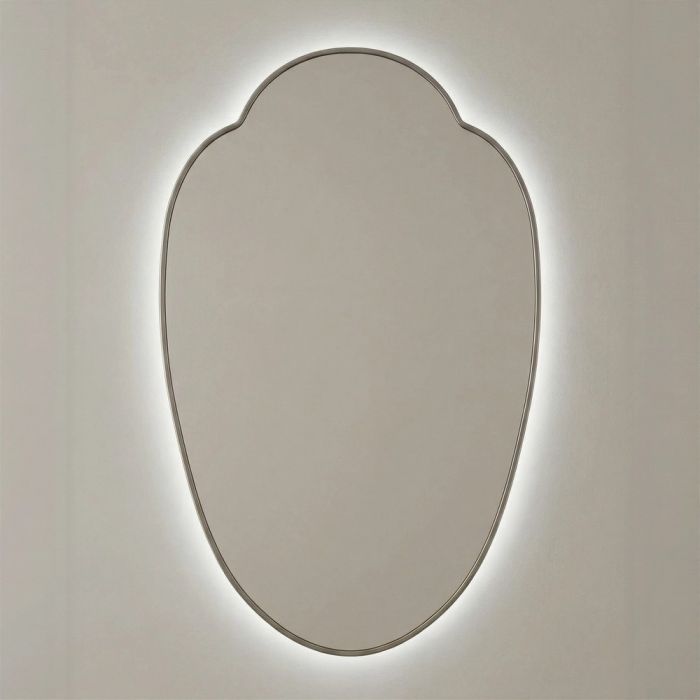 Милис (Milis) LED Серебро Зеркало с подсветкой 55*89 см