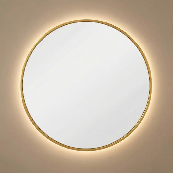 Ала (Ala) M LED Золото Зеркало с подсветкой Ø70 см