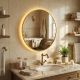 Ала (Ala) M LED Золото Зеркало с подсветкой Ø70 см