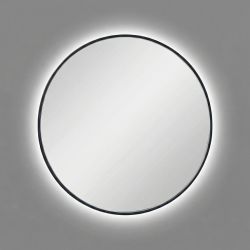 Ала (Ala) M LED Черный Зеркало с подсветкой Ø70 см