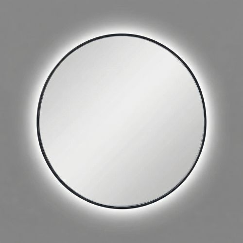 Ала (Ala) M LED Черный Зеркало с подсветкой Ø70 см