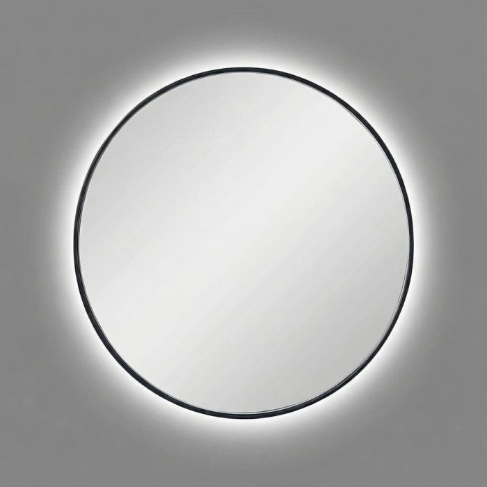 Ала (Ala) M LED Черный Зеркало с подсветкой Ø70 см