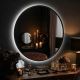 Ала (Ala) M LED Черный Зеркало с подсветкой Ø70 см