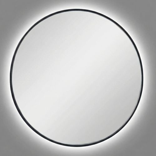 Ала (Ala) L LED Черный Зеркало с подсветкой Ø90 см