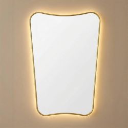 Небо (Sky) M LED Золото Зеркало с подсветкой 45/60*85 см