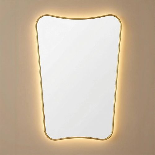 Небо (Sky) M LED Золото Зеркало с подсветкой 45/60*85 см