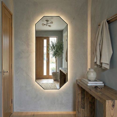 Стилиг (Stilig) L LED Черный Зеркало с подсветкой 50*120 см