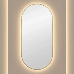 Капсула (Kapsel) S LED Золото Зеркало с подсветкой 40*85 см