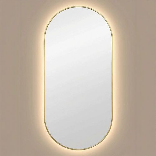 Капсула (Kapsel) M LED Золото Зеркало с подсветкой 45*95 см