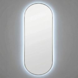 Капсула (Kapsel) L LED Серебро Зеркало с подсветкой 50*135 см