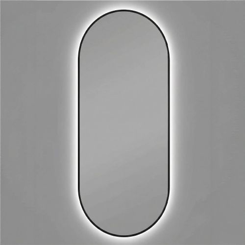 Капсула (Kapsel) L LED Черный Зеркало с подсветкой 50*135 см