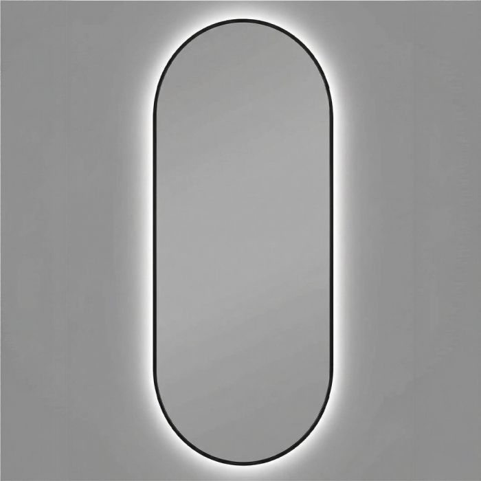 Капсула (Kapsel) L LED Черный Зеркало с подсветкой 50*135 см