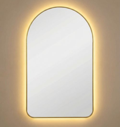 Арка (Arch) M LED Золото Зеркало с подсветкой 60*97 см