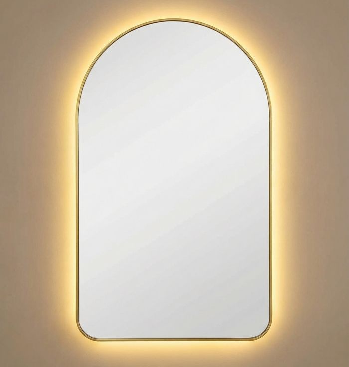 Арка (Arch) M LED Золото Зеркало с подсветкой 60*97 см